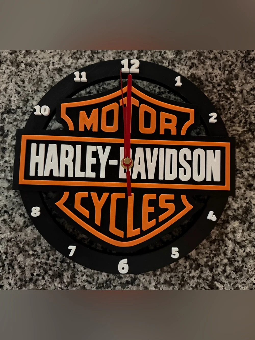 Motorcycle clock 3d printed